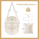 Hanging Hammock Chair with Soft Seat Cushions and Sturdy Rope Chain by LJGDeals