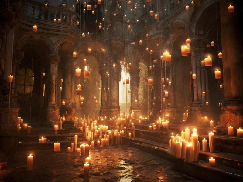 Floating Candles /  Great Hall Room Wallpaper /  Wizardly World Wall Mural.