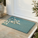 Magnolia Branch - Blue Coir Doormat