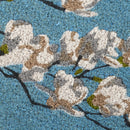 Magnolia Branch - Blue Coir Doormat