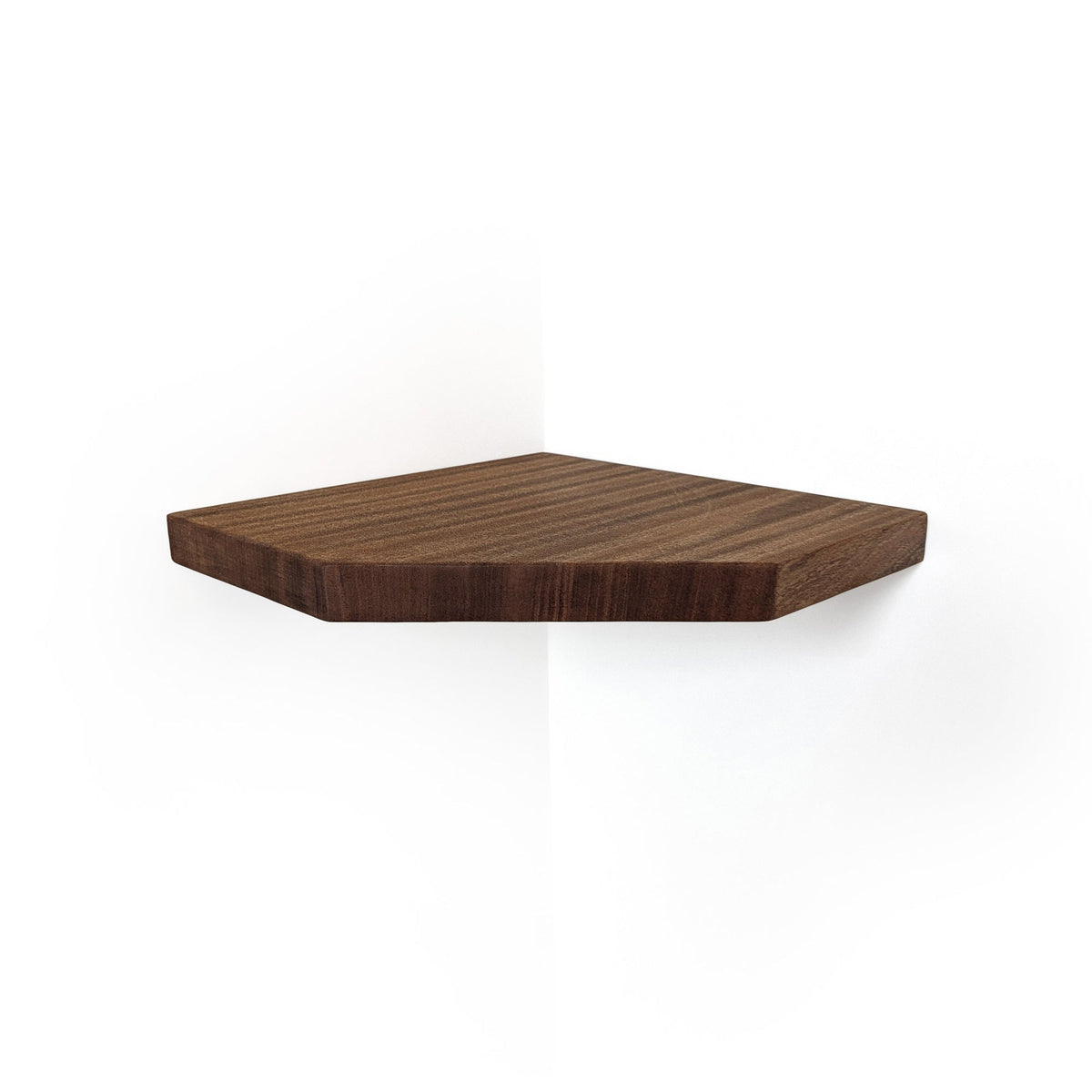 Floating Corner Shelf with Straight Edge in Oak, photo 10 of 11
