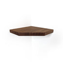 Floating Corner Shelf with Straight Edge in Oak