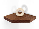 Floating Corner Shelf with Straight Edge in Oak