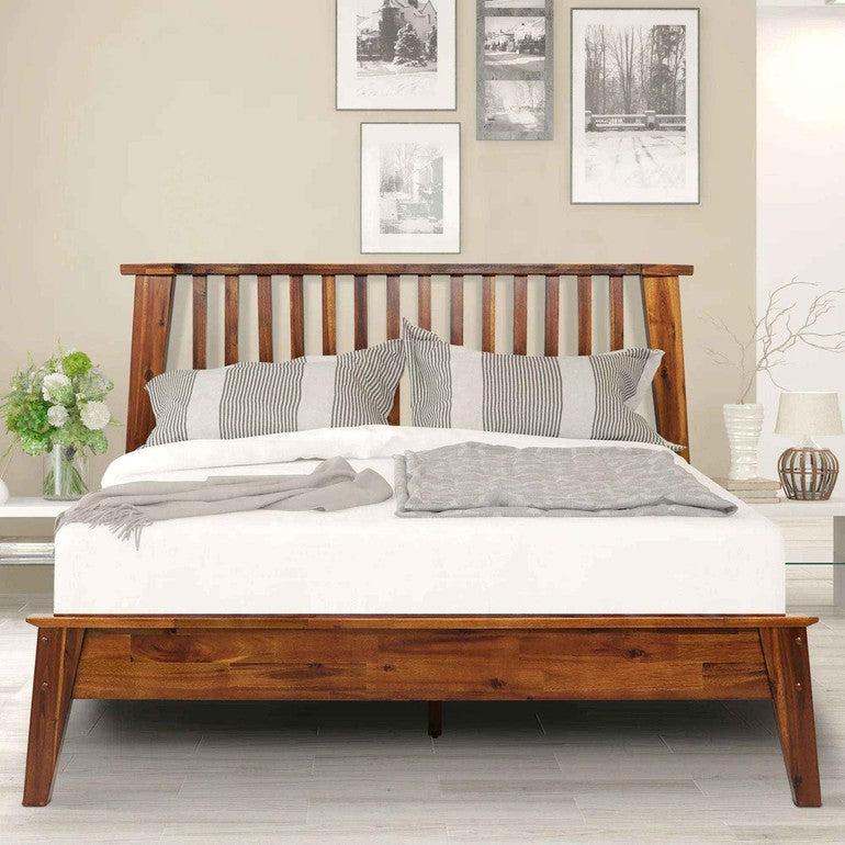 Acacia Kaylin Deluxe Wood Platform Bed Frame for Stylish Bedrooms