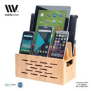 Bamboo Charging Stand With Speaker Cut Out by MobilevisionUS