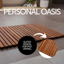 Wyoming Oiled Teak Shower and Bath String Mat 31.4″ x 19.6″ by NORDICTEAK.COM