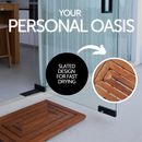 Aromi Oiled Teak Shower and Bath Mat 31.4″ x 19.6″ by NORDICTEAK.COM