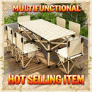 Portable Folding Camping Table for 4-6 People Adjustable Height Picnic BBQ Table by 2Dropme