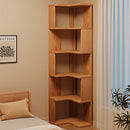 Solid Wood Corner Bookshelf 3/4/5 Tier Rustic Bookcase Storage Shelf Stand