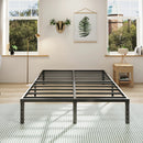 Heavy Duty Metal Bed Frame Platform Mattress Foundation No Box Spring Black by 2Dropme