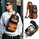 Anti-Theft Sling Bag Men Crossbody Chest Backpack USB Waterproof Travel Bag by 2Dropme
