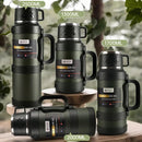 Multi-Size - Insulated Water Bottle Stainless Steel Thermos Mug Handle by 2Dropme