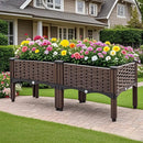 Raised Garden Bed Planter Box w/ Drainage Outdoor Balcony Vegetable Flower by 2Dropme
