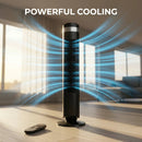 Tower Fan Bladeless 5 Speeds 4 Modes 64° Oscillating Quiet Remote 12H Timer by 2Dropme