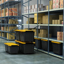72/97QT Storage Box with Wheels & Lid – Stackable Heavy Duty Organizer 4-6-Pack by 2Dropme