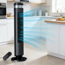 Tower Fan Bladeless 5 Speeds 4 Modes 64° Oscillating Quiet Remote 12H Timer by 2Dropme