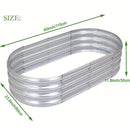 4x2x1FT Galvanized Raised Garden Bed Kit Oval Metal Planter Box by 2Dropme