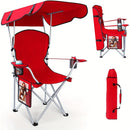 Portable Camping Chair with Canopy Folding Outdoor Chair Beach Fishing