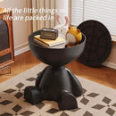 Bear Side Table with Storage – Modern Animal Shaped Nightstand End Table for Bedroom Living Room Patio by 2Dropme
