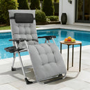 Zero Gravity Recliner Chair Foldable Patio Lounge w/Cup Holder & Cushion by 2Dropme