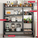 4-Tier Rolling Storage Rack with Baskets, Metal Utility Shelf on Wheels, Kitchen Garage Organizer by 2Dropme