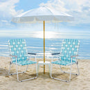 Set of 2 Folding Beach Chairs Portable Webbed Patio Lawn Camping Outdoor Steel Frame by 2Dropme