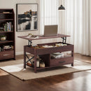 Lift Top Coffee Table w/Hidden Storage Drawer Shelf Retro Wood Living Room Table by 2Dropme