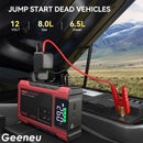 9-in-1 Portable Jump Starter with Air Compressor 12V Car Battery Booster USB LED by 2Dropme