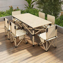 Portable Folding Camping Table for 4-6 People Adjustable Height Picnic BBQ Table by 2Dropme