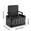 Foldable Camping Stool with Backrest & Storage Bag Portable Fishing Seat Outdoor Chair by 2Dropme