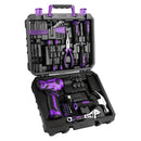 119 PCS Power Tool Set 8V/12V Cordless Drill Driver Hand Tool Kit Home DIY Repair