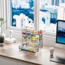 Iron Mesh Desk Organizer Multi-Layer Stationery Storage Box Office School Supplies by 2Dropme