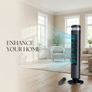 Tower Fan Bladeless 5 Speeds 4 Modes 64° Oscillating Quiet Remote 12H Timer by 2Dropme