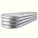 4x2x1FT Galvanized Raised Garden Bed Kit Oval Metal Planter Box by 2Dropme