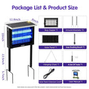 Solar Bug Zapper Outdoor 4500V Electric Mosquito Fly Trap Wireless Portable by 2Dropme