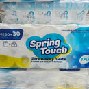 Spring Touch 4-Ply Toilet Paper Ultra Soft Strong Bath Tissue 10/20/30 Rolls Lint-Free by 2Dropme