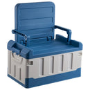 Foldable Camping Stool with Backrest & Storage Bag Portable Fishing Seat Outdoor Chair by 2Dropme