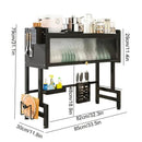 Over Sink Dish Drying Rack 1 Tier Kitchen Organizer Dustproof Storage Shelf by 2Dropme
