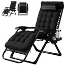 Zero Gravity Recliner Chair Foldable Patio Lounge w/Cup Holder & Cushion by 2Dropme