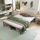 Heavy Duty Metal Bed Frame Platform Mattress Foundation No Box Spring Black by 2Dropme