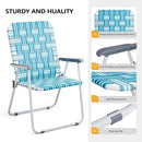 Set of 2 Folding Beach Chairs Portable Webbed Patio Lawn Camping Outdoor Steel Frame by 2Dropme