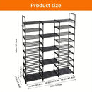 Multi Layers - Shoe Rack Organizer Column Storage Shelf Entryway w/ Hooks by 2Dropme