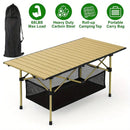 Portable Folding Camping Table for 4-6 People Adjustable Height Picnic BBQ Table by 2Dropme