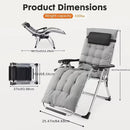 Zero Gravity Recliner Chair Foldable Patio Lounge w/Cup Holder & Cushion by 2Dropme