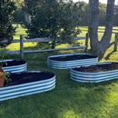 4x2x1FT Galvanized Raised Garden Bed Kit Oval Metal Planter Box by 2Dropme