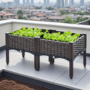 Raised Garden Bed Planter Box w/ Drainage Outdoor Balcony Vegetable Flower by 2Dropme