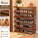5/6 Tier Bamboo Shoe Rack Organizer Wooden Shelf Entryway Space Saving by 2Dropme