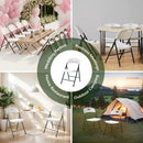 2/4/6 Pack White Plastic Folding Chairs Heavy Duty Metal Frame Indoor Outdoor by 2Dropme