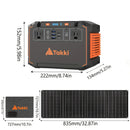 300W Portable Power Station Solar Generator w/ Foldable Solar Panel Camping Backup Power Supply by 2Dropme