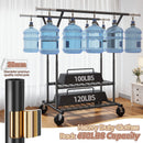 Raybee 74" Heavy Duty Clothes Rack w/ Wheels, Double Rod Adjustable Garment Rack 630LB